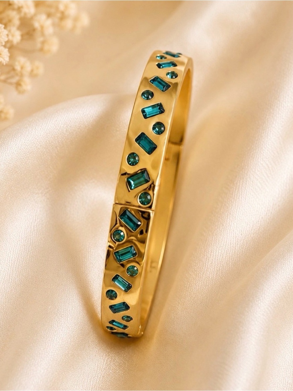 Park Lane Sail Gold Bracelet with Teal Gemstone Accents